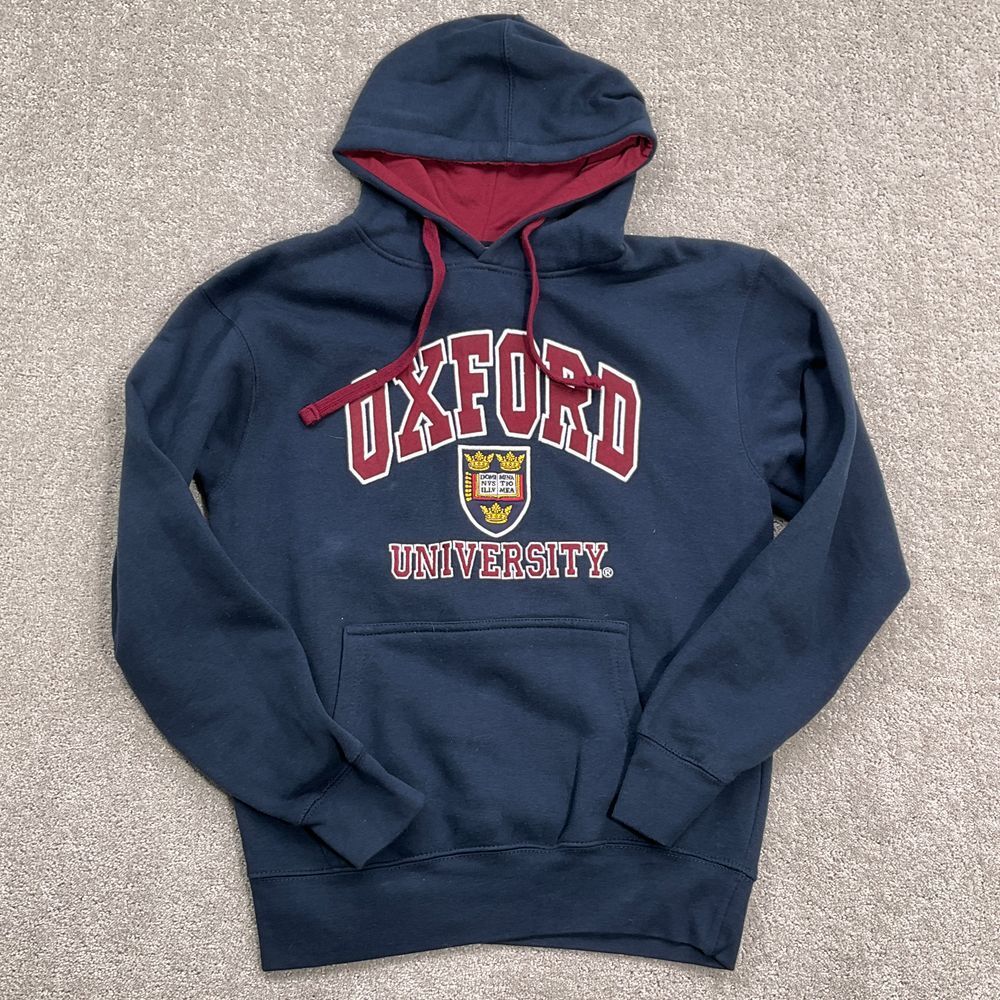 Oxford University Hoodie Men S Blue Red Official Stitched College Sweatshirt‎